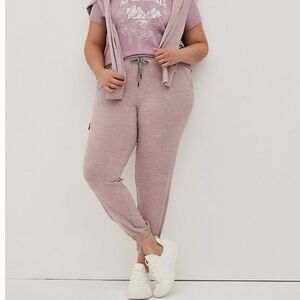 3X Torrid Happy Camper Pink Mauve Heather Joggers
